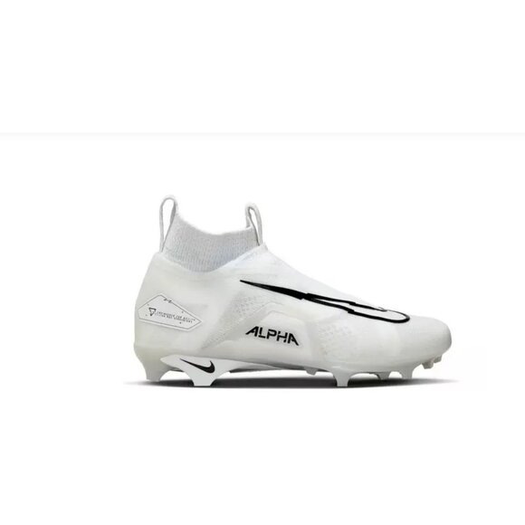 NIKE ALPHA MENACE ELITE 3 FLYKNIT FOOTBALL WHITE MEN'S SIZE 8, 8.5, 11, 12 &12.5 - Picture 2 of 12
